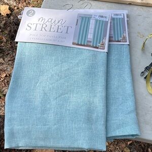 Aqua Pole Top Curtain Panels